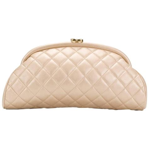 chanel half moon timeless clutch|Chanel quilted bag.